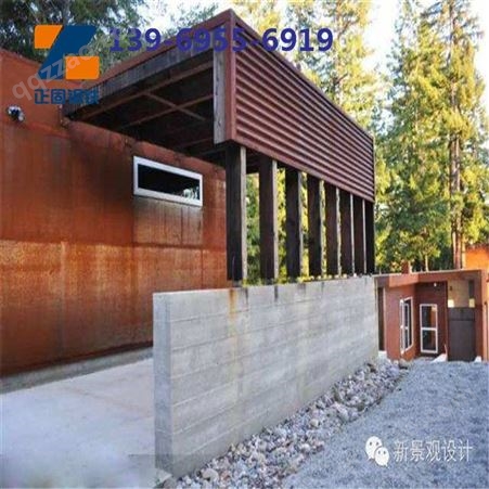 园林景观红锈耐候钢板Q235NH耐候钢板艺术造型深化设计