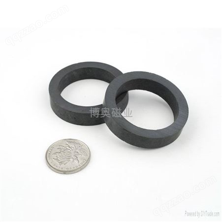 东莞铁氧体磁铁模压圆环 博奥磁性橡胶材料批发