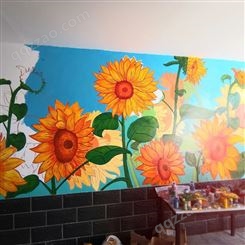 插画风格墙体彩绘 室内手绘墙 美院画师技术过硬 手工绘制