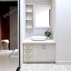百和美卫生间洗手台 铝合金卫浴柜 简欧全铝浴室柜洗漱台