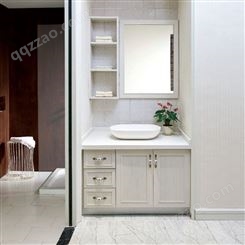 百和美太空铝浴室柜定制 卫生间洗手盆柜 铝合金浴室柜