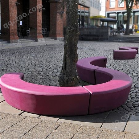 瑞鑫阳 定做室外玻璃钢树池坐凳组合 美化环境装饰多人休息椅