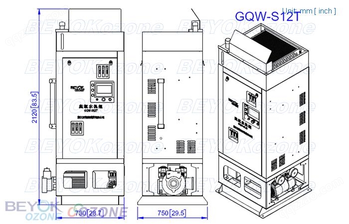 落地式臭氧水消毒机GQW-S12T 图片