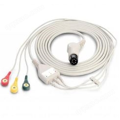 afaith至德Edan电缆-带导线的三导联ECG综合电缆，Snap（AHA）