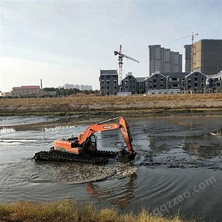 河道清淤挖掘机出租 山南水上挖机出租厂家