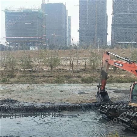 河道清淤挖掘机出租 果洛水上挖机出租厂商