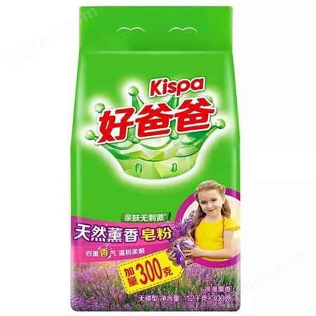 好爸爸天然熏香皂粉1.5千克家庭装芳香洁净无磷配方