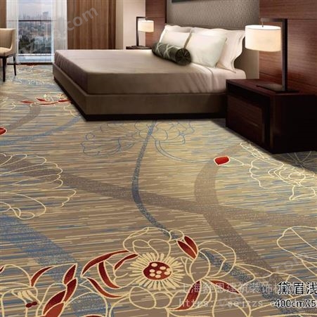 华尔兹黛眉浅系列满铺商用客厅毯酒店走廊印花防尘地毯