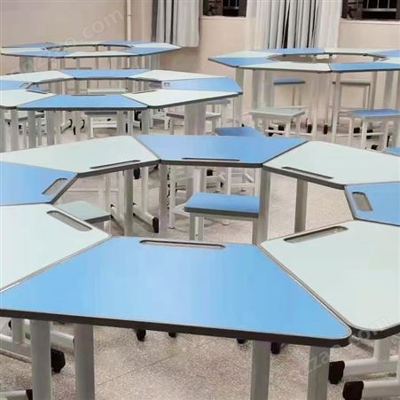 学生课桌椅定制 单人可调高度 补习班培训 安全材质