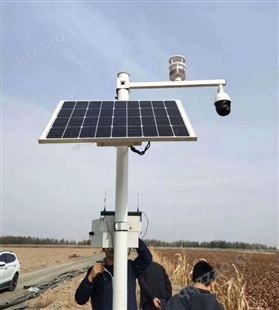 全彩色监控录像 安防监控太阳能板监控摄像机