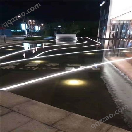 千易定制户外防水LED感应发光互动暖光地砖灯商场景区公园地面