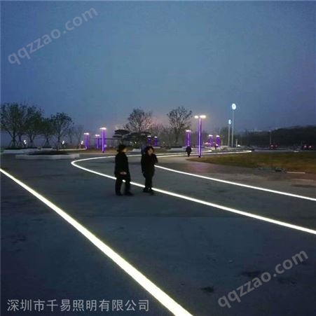 弧形地面灯带 地埋不锈钢条 嵌入式安装景观园林广场 QY-DZ50