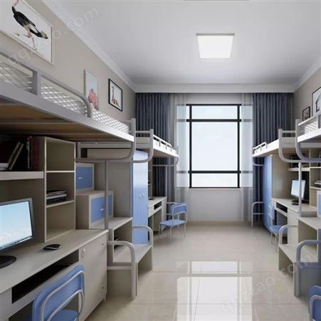 生产批发连体公寓床 中梯公寓床 带组合柜大学生宿舍床 下桌 可按需定制