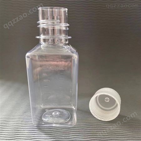 方型PET血清瓶培养基瓶250ML无菌无热源无细胞毒性密封好耐低温
